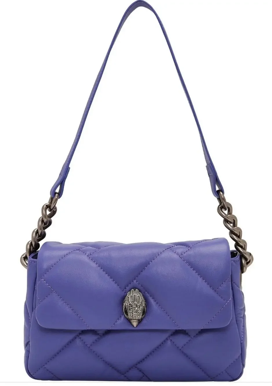 KURT GEIGER LONDON MEDIUM LILAC KENSINGTON SOFT SHOULDER BAG